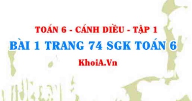 Bài 1 trang 74 SGK Toán 6 tập 1 Cánh Diều